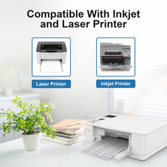 INJINEO 1" x 2-5/8" Crystal Clear Address Labels