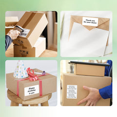 2-5/16" x 4 Direct Thermal Labels, Perforated Shipping Labels, 300 Labels/Roll