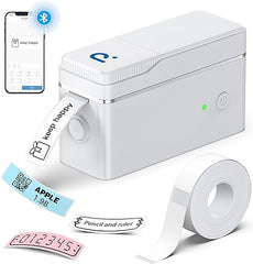 P31S Label Maker Machine with Tape, Portable Bluetooth Label Printer for Organizing Storage Office Home, Sticker Maker Mini Label Maker with Multiple Templates, White
