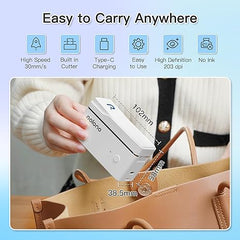 P31S Label Maker Machine with Tape, Portable Bluetooth Label Printer for Organizing Storage Office Home, Sticker Maker Mini Label Maker with Multiple Templates, White