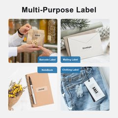 INJINEO 1" x 2-5/8" Crystal Clear Address Labels